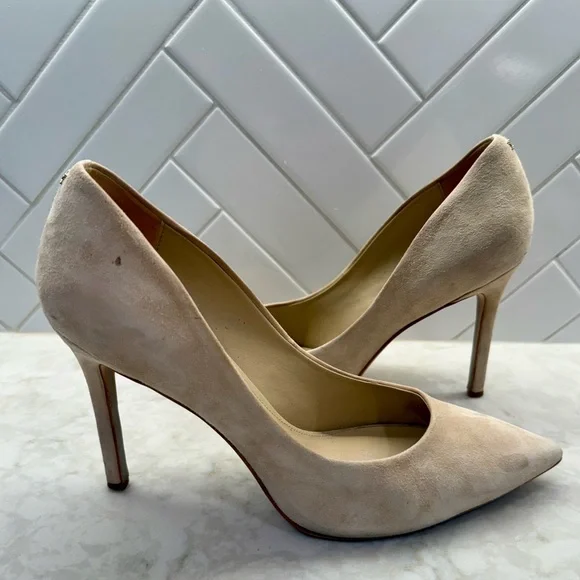 Sam Edelman Hazel Pump Beige Suede Size 9 - Picture 2 of 6